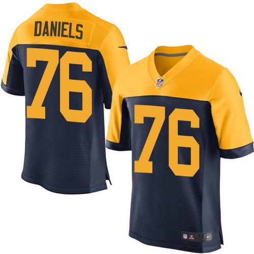 Nike Packers #76 Mike Daniels Navy Blue Alternate Men's Stitched NFL New Elite Jersey - Click Image to Close